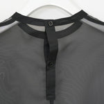SHEER BLOUSE-BLACK-