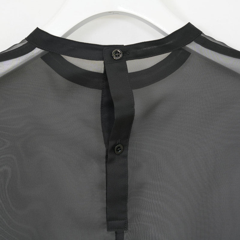 SHEER BLOUSE-BLACK-