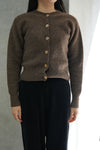 TIER CARDIGAN-BUREL BROWN-