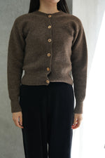 TIER CARDIGAN-BUREL BROWN-