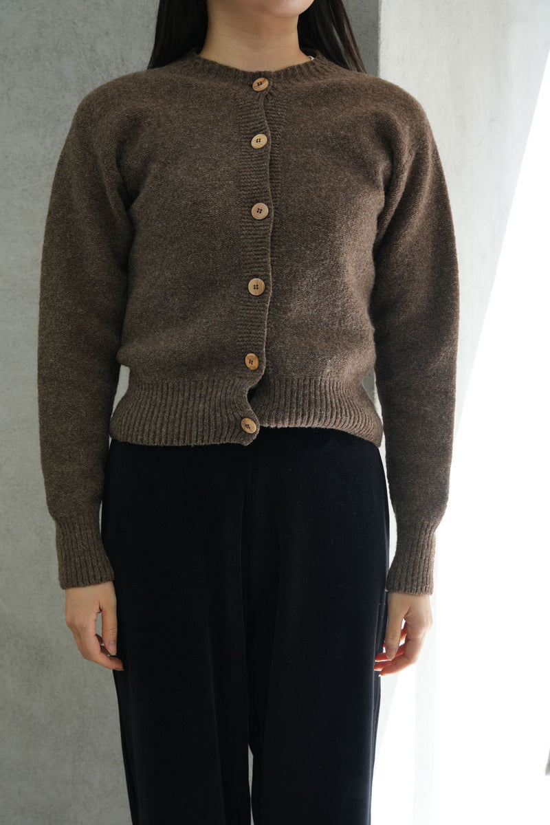TIER CARDIGAN-BUREL BROWN-