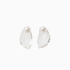Organic motif Glass Earrings - clear