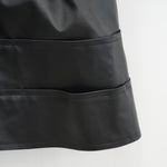 フェイクレザーブラウス-BLACK-
