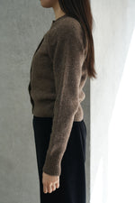 TIER CARDIGAN-BUREL BROWN-