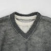 Reversible Mohair Knit -BLACK-