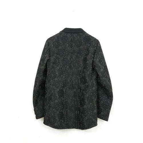 エステルレースボンディングジャケット-BLACK-