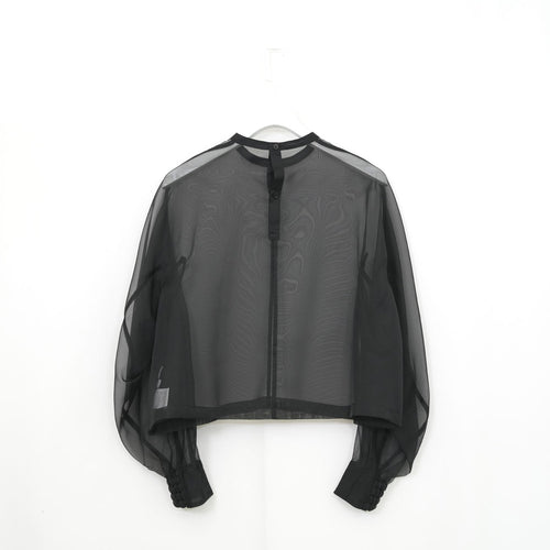 SHEER BLOUSE-BLACK-