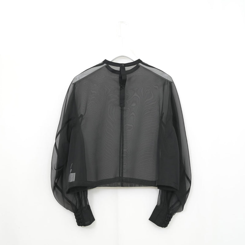 SHEER BLOUSE-BLACK-