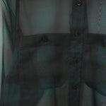 SHEER PLAID SHIRT-C/BROWN-