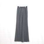 STRETCH WIDE-LEG PANTS-GREEN-