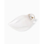 Organic motif Glass Earrings - clear