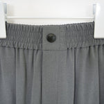 STRETCH WIDE-LEG PANTS-CHACOAL-