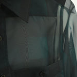 SHEER PLAID SHIRT-C/BROWN-