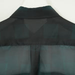 SHEER PLAID SHIRT-C/BROWN-
