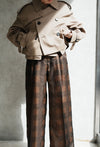 CROPPED TRENCH COAT/BIG FIT-BEIGE-