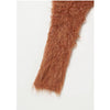 Shaggy V-Neck Cardigan-ORANGE-