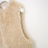 FAUX SHEARLING CROPPED VEST-BLACK-