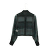 SHEER PLAID SHIRT-C/BROWN-
