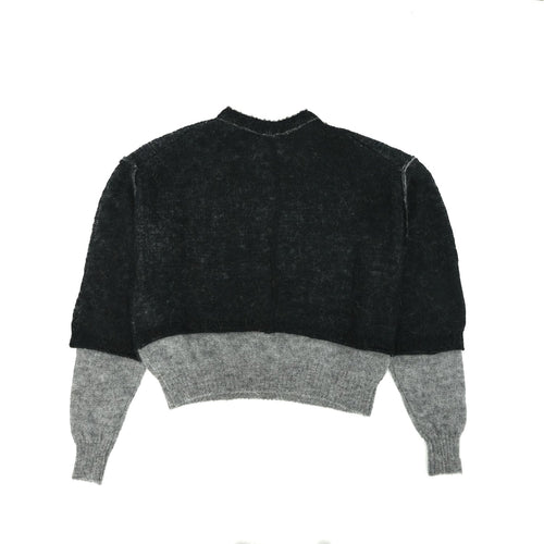 Reversible Mohair Knit -BLACK-