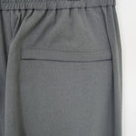 STRETCH WIDE-LEG PANTS-GREEN-