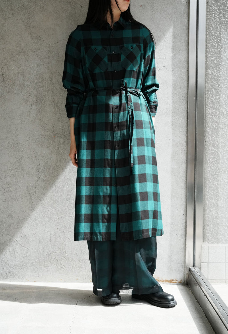 RAYON PLAID DRESS