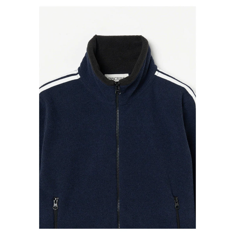 Fleece Tight Fit Track Jacket -DK.GREY-