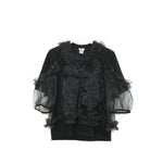チュールレイヤードTOPS-BLACK-