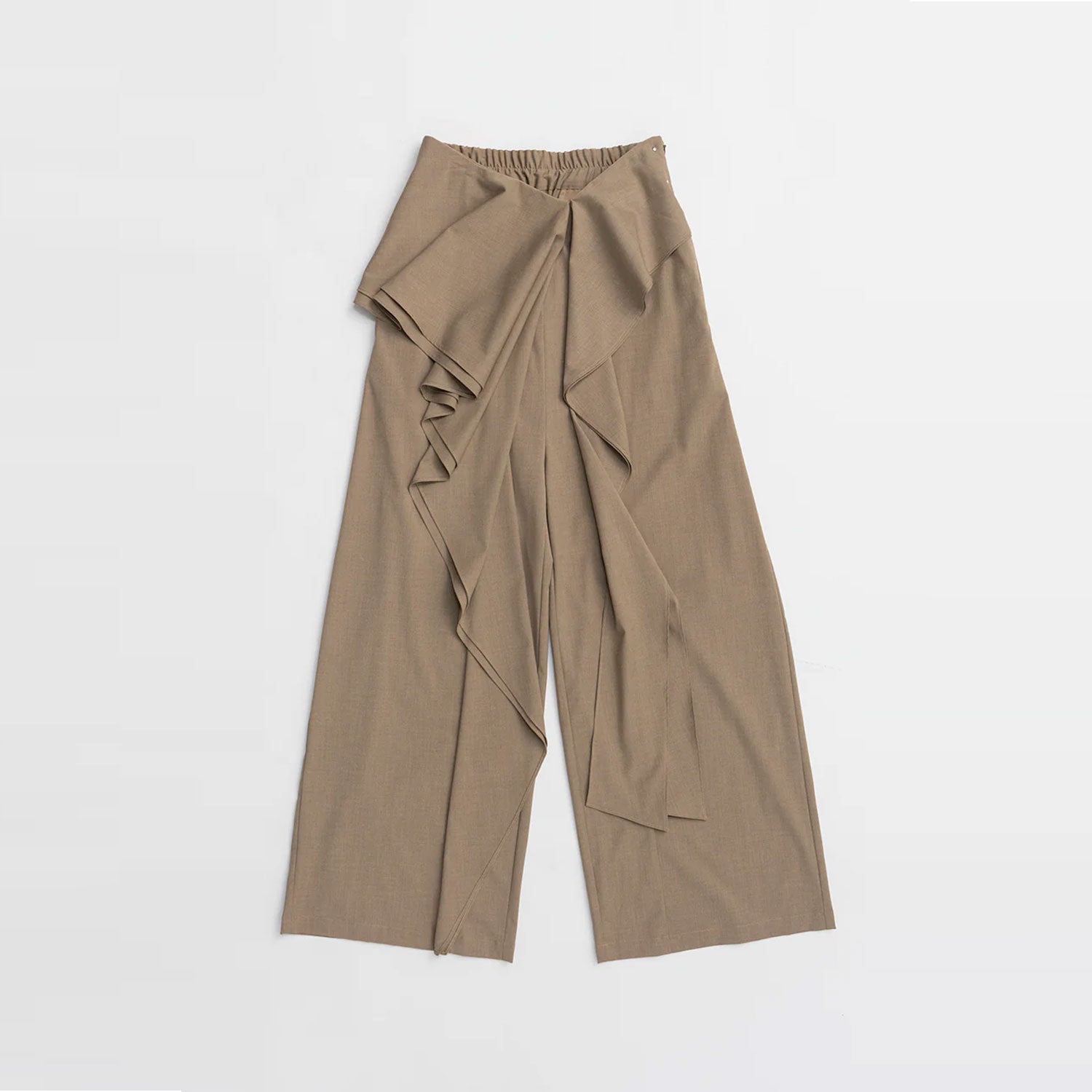 Wave Drape Pants -BEIGE- – THEMARKET