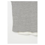 Plating Rib Layered Tee -WHITE×LT.GREY-