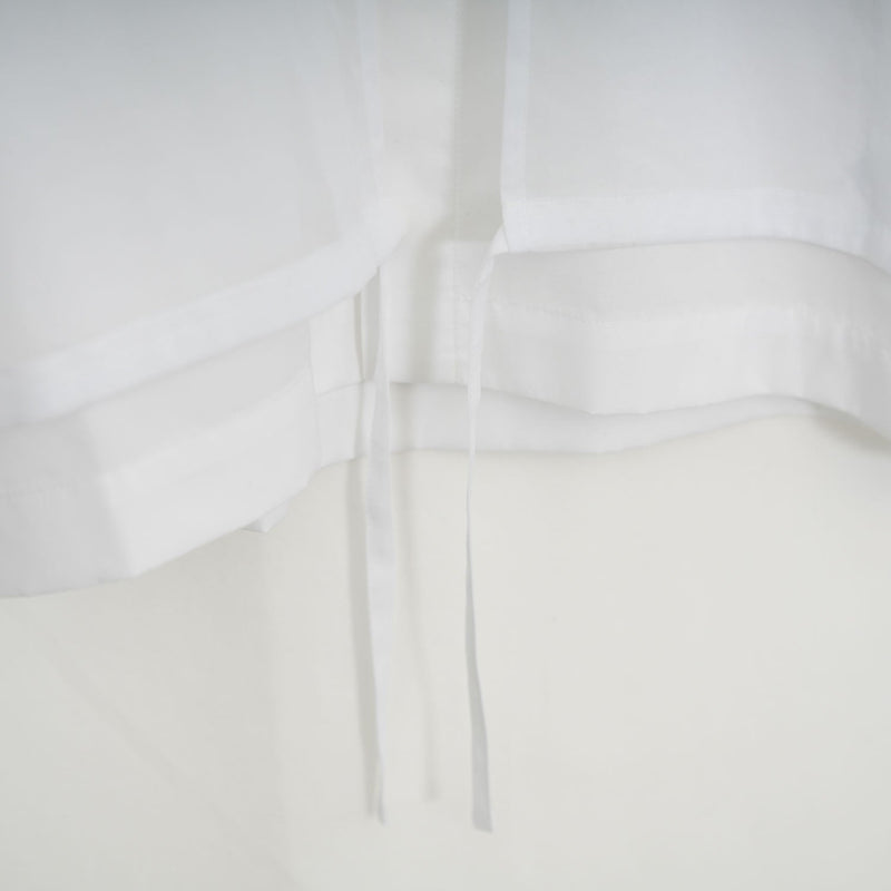 COTTON BALLOON SLEEVE BLOUSE-WHITE-