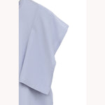 SQUARE SLEEVE BLOUSE -BLUE-