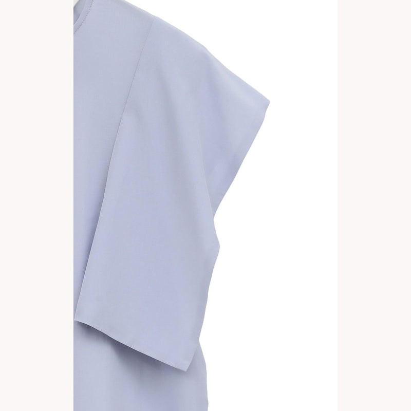 SQUARE SLEEVE BLOUSE -BLUE-