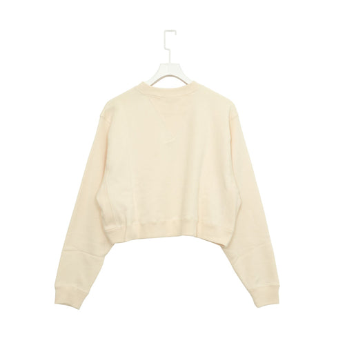 CROPPED SWEAT SHIRT -CREAM-