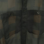 SHEER PLAID SHIRT-C/BROWN-