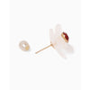 Floral Motif Earrings - clear