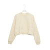 CROPPED SWEAT SHIRT-BLACK-