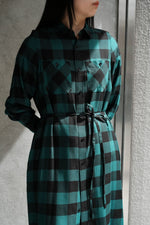 RAYON PLAID DRESS