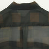 SHEER PLAID SHIRT-C/BROWN-