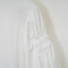 シャーリングバルーンスリーブTOPS-WHITE-