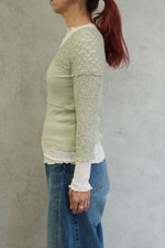 NEHRU LONG SLEEVE TEE-CONTA GREEN-