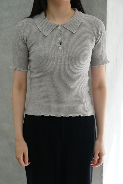 DUAL POLO-GREY MELANGE-