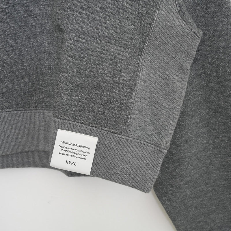 CROPPED SWEAT SHIRT-BLACK-