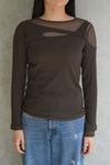 SHEER MAZE TOP-BLACK-