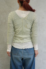 NEHRU LONG SLEEVE TEE-CONTA GREEN-