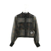 SHEER PLAID SHIRT-C/BROWN-