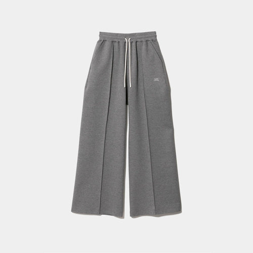 compqct double jersey wide straight pants -black-