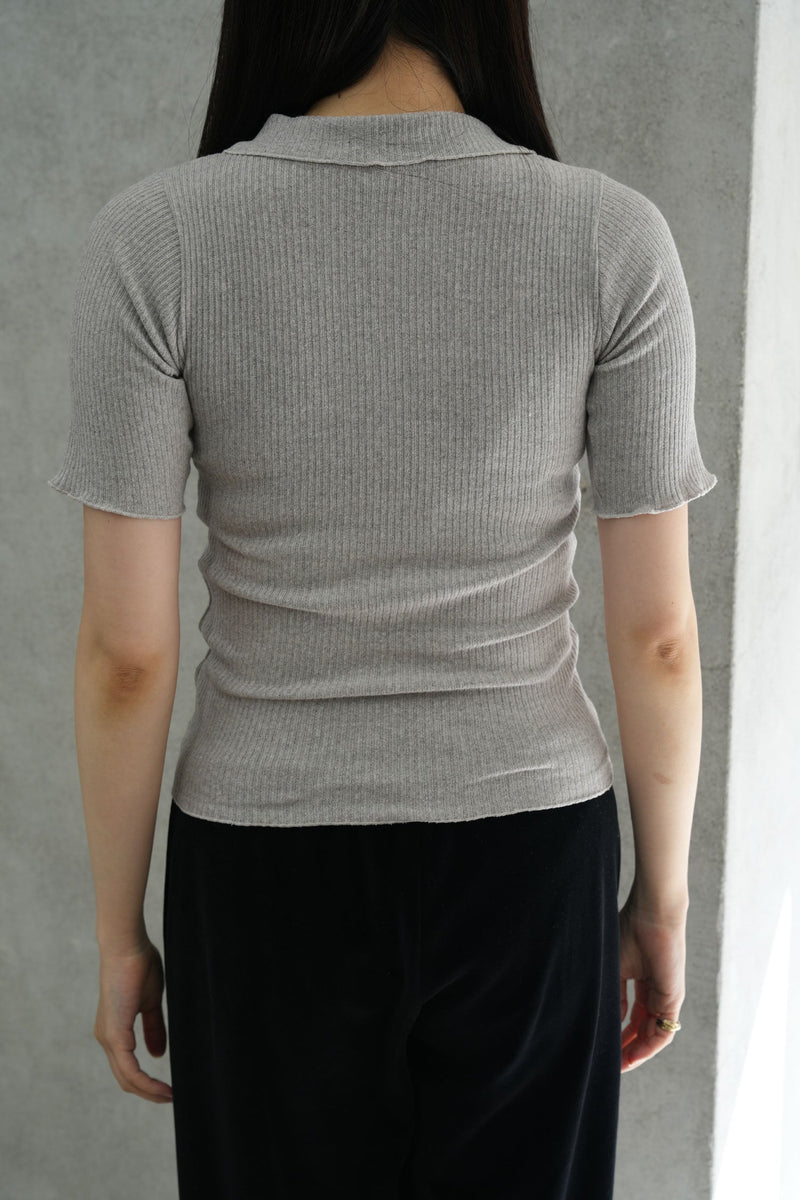 DUAL POLO-GREY MELANGE-