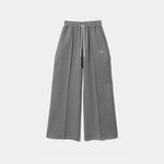compqct double jersey wide straight pants-gray-