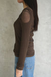 SHEER MAZE TOP-BLACK-