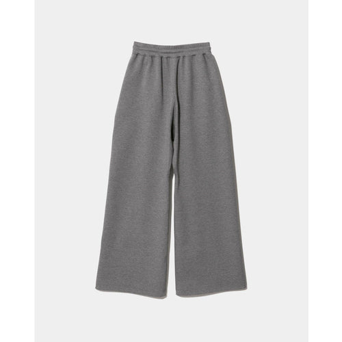 compqct double jersey wide straight pants-gray-